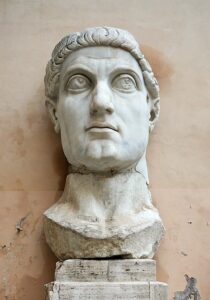 A bust of Emperor Constantine